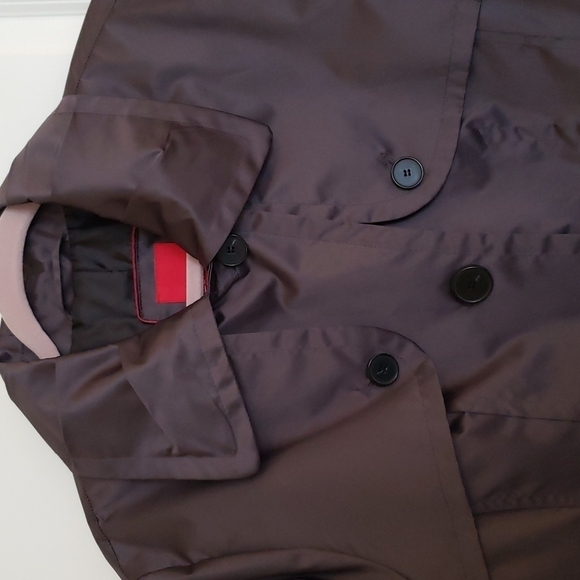 Esprit Button-Up Belted Trench Coat Dark Gray - Size XL - Picture 2 of 11